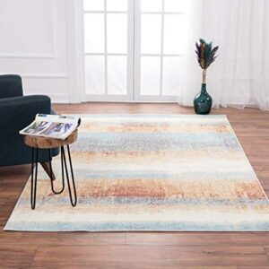 LUXE WEAVERS Aquabury Rustic Distressed Indoor/Outdoor 7654 Multi 5x7 Abstract Area Rug