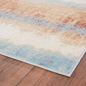 LUXE WEAVERS Aquabury Rustic Distressed Indoor/Outdoor 7654 Multi 5x7 Abstract Area Rug