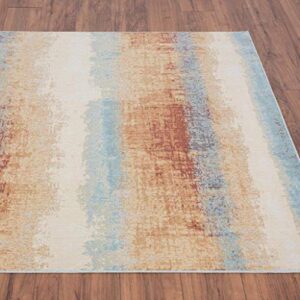 LUXE WEAVERS Aquabury Rustic Distressed Indoor/Outdoor 7654 Multi 5x7 Abstract Area Rug