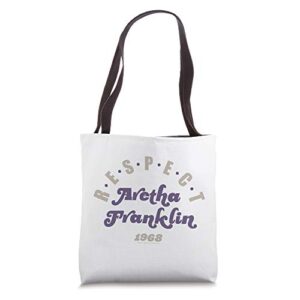 Aretha Franklin RESPECT 1968 Tote Bag