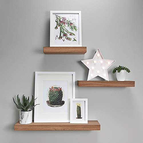 Kiera Grace kieragrace KG Maine Floating Shelves-Golden Oak, 12", 16", 24", Set of 3 Wall Organization