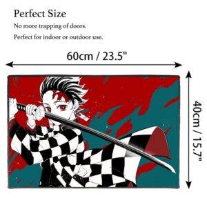 Anime Rug Popular Anime Area Rugs Slip Stain Resistant Soft Carpet for Boys Girls Gaming Desk Home Decor Non-Slip Doormats (16x24 Inches)