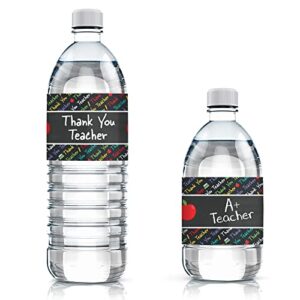 thank you teacher water bottle labels – teacher appreciation – 24 stickers