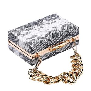 mulian lily black fashion snakeskin purses bag for women with chain strap crossbody m577