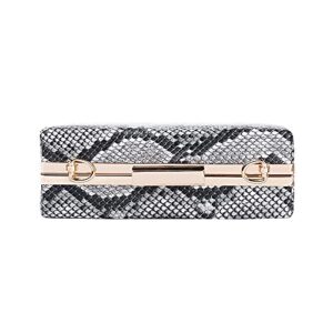 Mulian LilY Black Fashion Snakeskin Purses Bag For Women With Chain Strap Crossbody M577