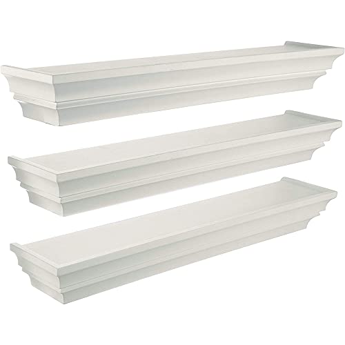 Kiera Grace Madison Floating Wall Shelves, White