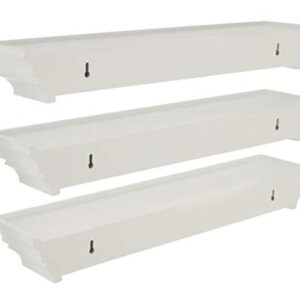 Kiera Grace Madison Floating Wall Shelves, White