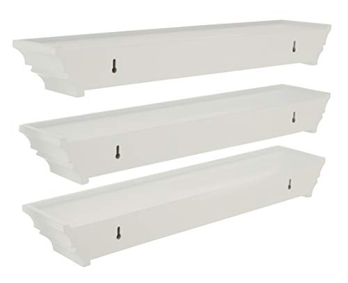 Kiera Grace Madison Floating Wall Shelves, White