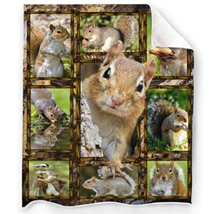 squirrel throw blankets ultra soft flannel blanket warm cozy couch sofa bed decor for all seasons