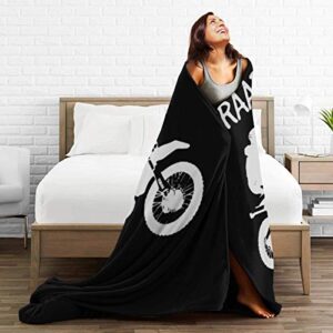 Dirt Bike - Motocross Fleece Blanket Throw Lightweight Blanket Super Soft Cozy Bed Warm Blanket for Living Room/Bedroom All Season (Dirt Bike - Motocross, 80" × 60")