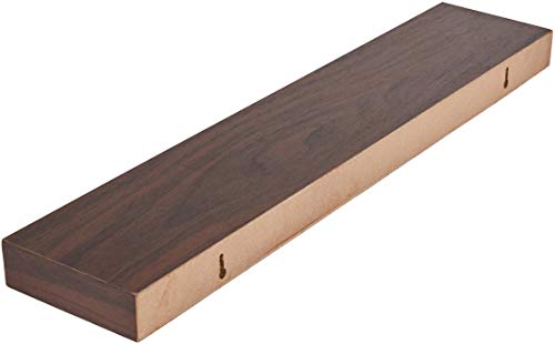 Kiera Grace kieragrace KG Maine Floating Shelves-Dark Walnut 24", Set of 3 Wall Organization