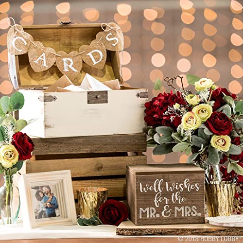 Hobby Lobby Studio His & Hers Well Wishes For The Mr. & Mrs. Wood Box For Weddings, Engagement Parties, Or Bridal Shower