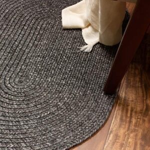 Indoor Outdoor Braided Rug Kitchen Reversible Washable Area Rug, 2' x 3' Gray Mix