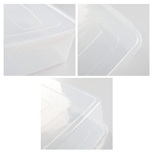 Idomy 4-Pack Clear Plastic Storage Latch Box with Lids, 14 L