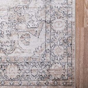 Rugs.com Oregon Collection Rug – 7' x 10' Ivory Low-Pile Rug Perfect for Living Rooms, Large Dining Rooms, Open Floorplans