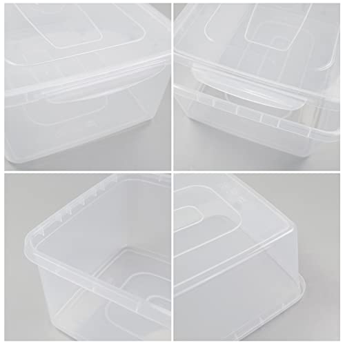 Sosody 16 Quart Clear Storage Boxes, Plastic Storage Containers, 2 Packs