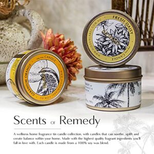 Hidden Label Scented Candles Gifts for Women, Remedy Collection Small Soy Candles 4pack 3.45oz Travel Tin, Gifts for Birthday Valentines Day Mothers Day Christmas(Set1)