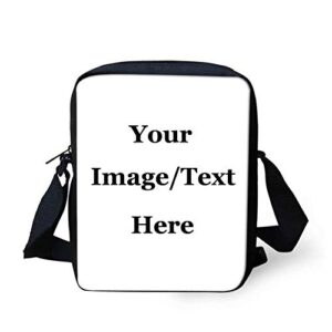 AFPANQZ Personalized Small Cross Body Purse Customized Messenger Bags Travel Casual Shoulder Bag Sling Tote for Kids Women Custom Design POD Print On Demand Your Image