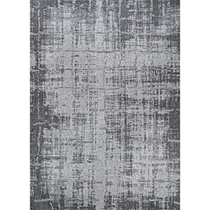 couristan charm tiverton anthracite-light gray indoor/outdoor area rug, 5’3″ x 7’6″