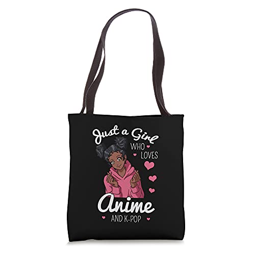 Just A Girl Who Loves Anime And K-Pop African American Afro Tote Bag