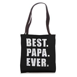 best papa ever for grandpa tote bag