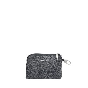 baggallini womens on the go daily rfid pouch, midnight blossom print, black us