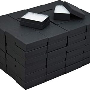 JPB Matte Black Cotton Filled Jewelry Box #32 (Case of 100) 3.125 inches x 2.125 inches…