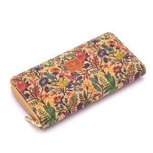 natural cork zipper wallet organizer vegan eco friendly sustainable gift