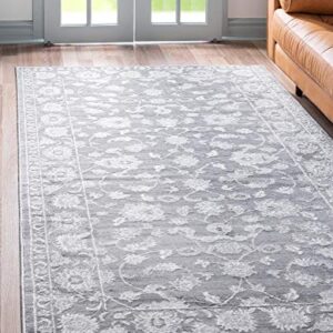 Rugs.com Boston Collection Rug – 3' x 5' Gray Low-Pile Rug Perfect for Living Rooms, Large Dining Rooms, Open Floorplans