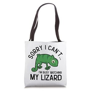 chameleon ironic saying reptile lizards tote bag