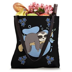 Mens Sloth Art Drawing Stars Boys Sloth Tote Bag