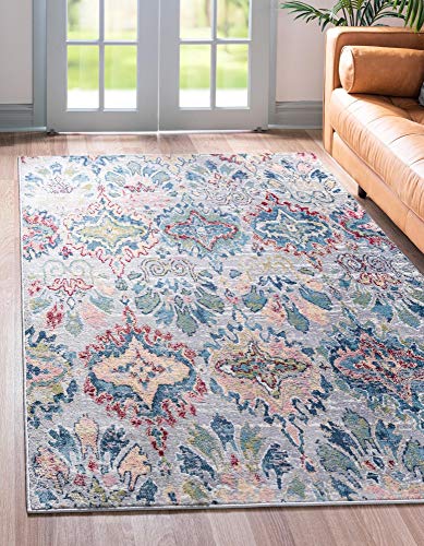 Rugs.com Charleston Collection Rug – 4' x 6' Multi Low-Pile Rug Perfect for Living Rooms, Large Dining Rooms, Open Floorplans