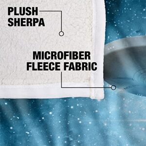 Star Trek Blanket, 50"x60", Final Frontier Silky Touch Sherpa Back Super Soft Throw Blanket