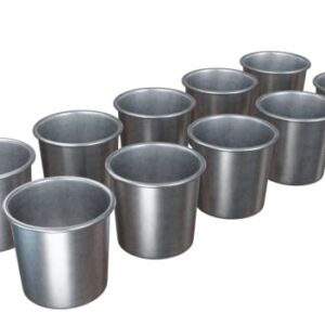 Lot 10 Seamless Metal Votive Candle Molds