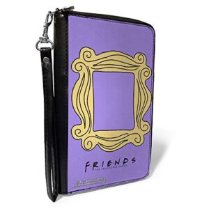 buckle-down women’s pu zip around wallet rectangle-friends, 7.5″x4.5″