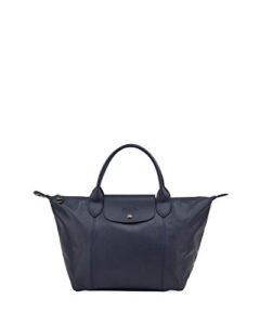 longchamp ‘small cuir leather top handle tote shoulder bag, navy