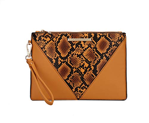 MKF Collection Set Shoulder Bag for Women & Wristlet Coin Pouch Purse – PU Leather Top Handle Pocketbook Crossbody Tote Handbag