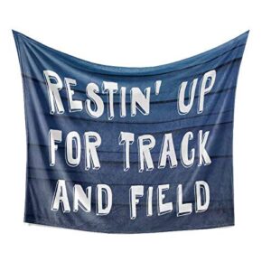 restin’ up for track and field blanket (plush fleece), player team sports present