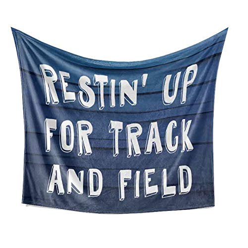 Restin' Up for Track and Field Blanket (Plush Fleece), Player Team Sports Present