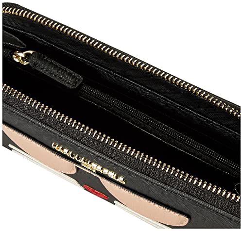 Karl Lagerfeld Paris Women's Zip Around Wallet, Deep BLK/Gold, One Size