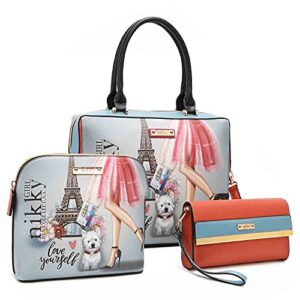 Nikky Chic Satchel Bag 3Pc Set