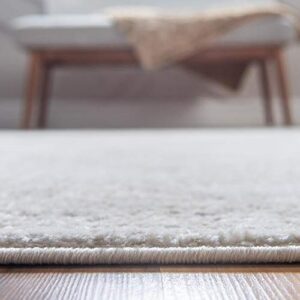 Rugs.com Oregon Collection Rug – 6' x 9' Ivory Low-Pile Rug Perfect for Living Rooms, Large Dining Rooms, Open Floorplans