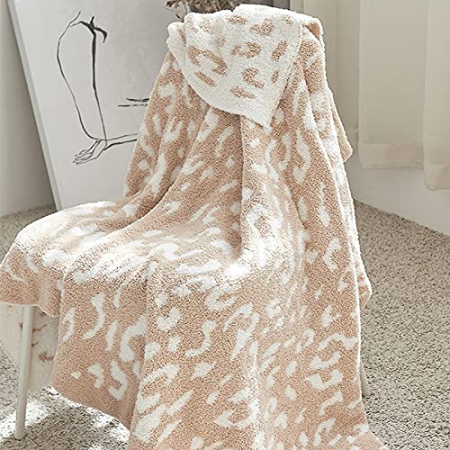 Adorila Leopard Throw Blanket for Couch Bed Sofa Chair, Super Soft Cozy Blanket, Brown Cheetah