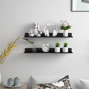 Alonsoo Floating Shelves Metal Wall Mounted Shelf Organizer for Picture Ledge Wall Mounted Shelves for Bathroom, Kitchen Rustic Spice Rack, Black,Stainless Steel