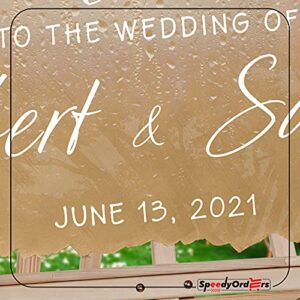 SPEEDYORDERS Personalized Acrylic Wedding Sign - Custom Welcome to Our Wedding Acrylic Sign - Painted Look Modern Acrylic Design with Personalized Name and Date