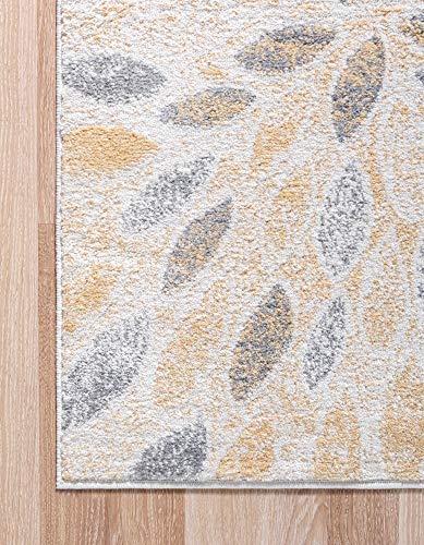 Rugs.com Charleston Collection Rug – 9' x 12' Yellow Low-Pile Rug Perfect for Living Rooms, Large Dining Rooms, Open Floorplans