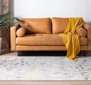 Rugs.com Charleston Collection Rug – 9' x 12' Yellow Low-Pile Rug Perfect for Living Rooms, Large Dining Rooms, Open Floorplans