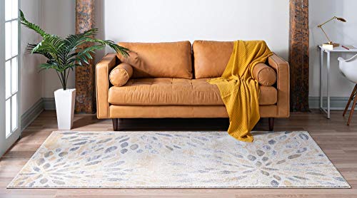 Rugs.com Charleston Collection Rug – 9' x 12' Yellow Low-Pile Rug Perfect for Living Rooms, Large Dining Rooms, Open Floorplans