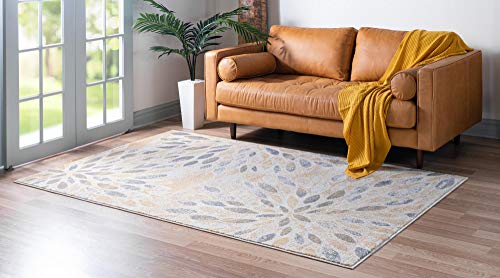 Rugs.com Charleston Collection Rug – 9' x 12' Yellow Low-Pile Rug Perfect for Living Rooms, Large Dining Rooms, Open Floorplans