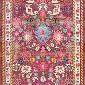 Rugs.com Fleur Collection Rug – 8' x 11' Multi Medium-Pile Rug Perfect for Living Rooms, Large Dining Rooms, Open Floorplans